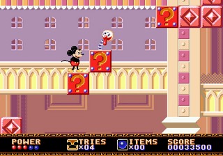 une photo d'Ã©cran de Castle of Illusion sur Sega Megadrive